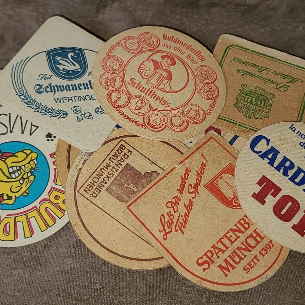 european beer mats from the 40s